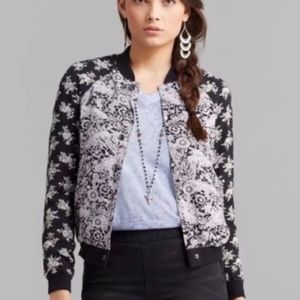 Free People Floral Bomber Jacket